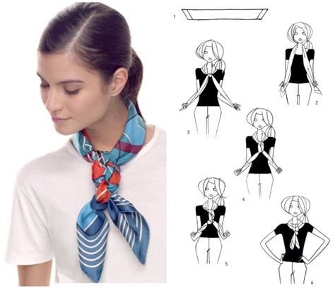 sifferent waus to tie a hermes square scarf|Hermes knotting cards.